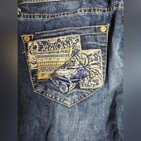 Grace In LA Skinny Jeans Patchwork Womens Size 26 - Picture 13 of 14